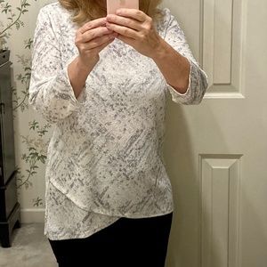 Chico's Easywear White Tunic Top